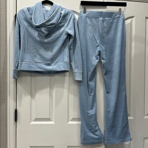 Juicy Couture Light Blue Velour Tracksuit